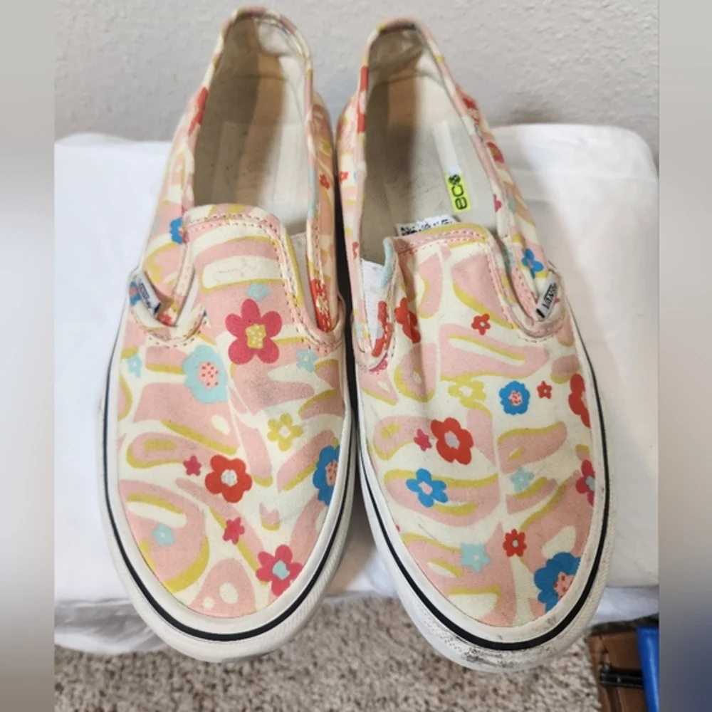 Vans Slip On‎ Vr3 SF Groovy Floral Sneaker Shoe Women's Skater Feminine Size 6